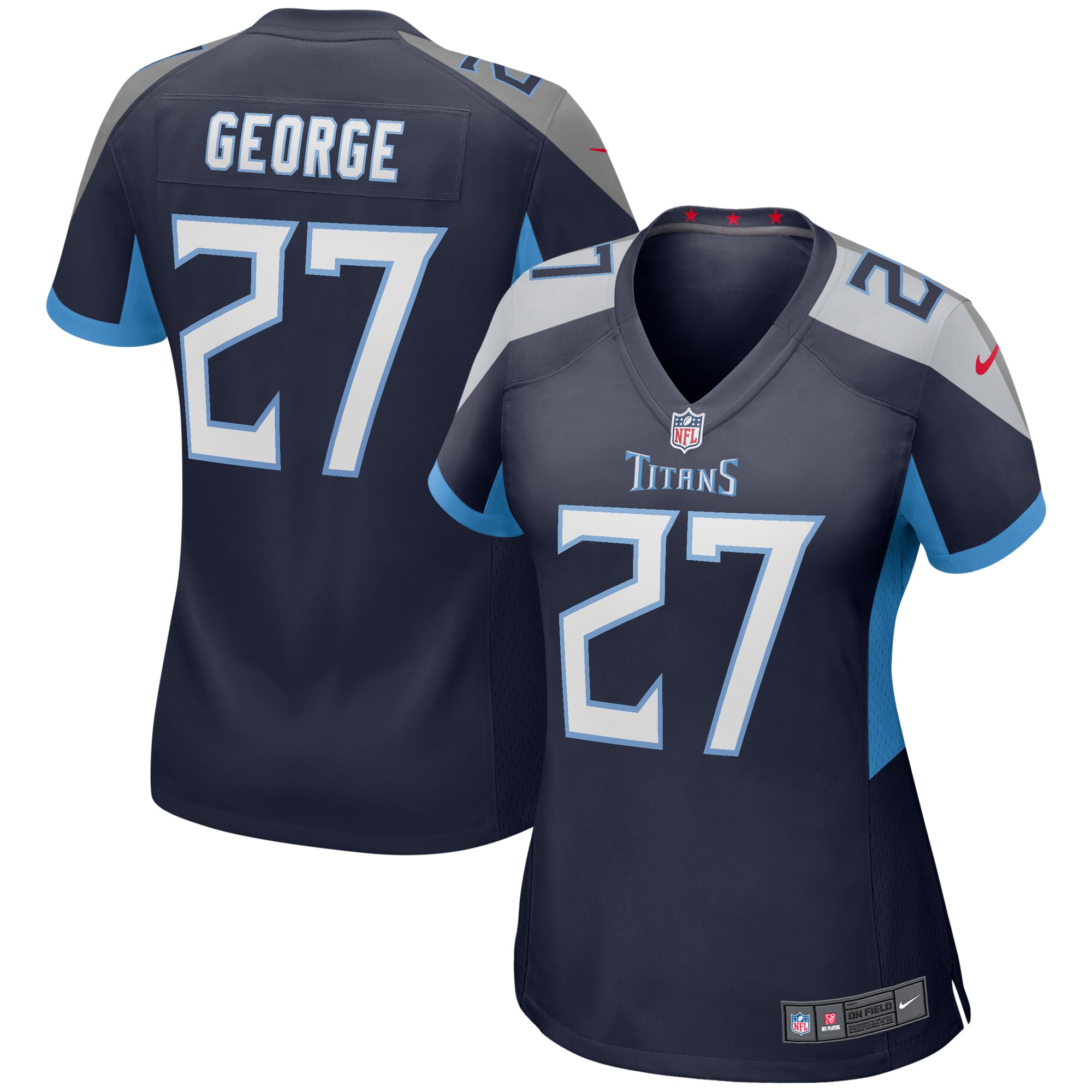 Women's Tennessee Titans Eddie George Navy Game Retired Player Jersey