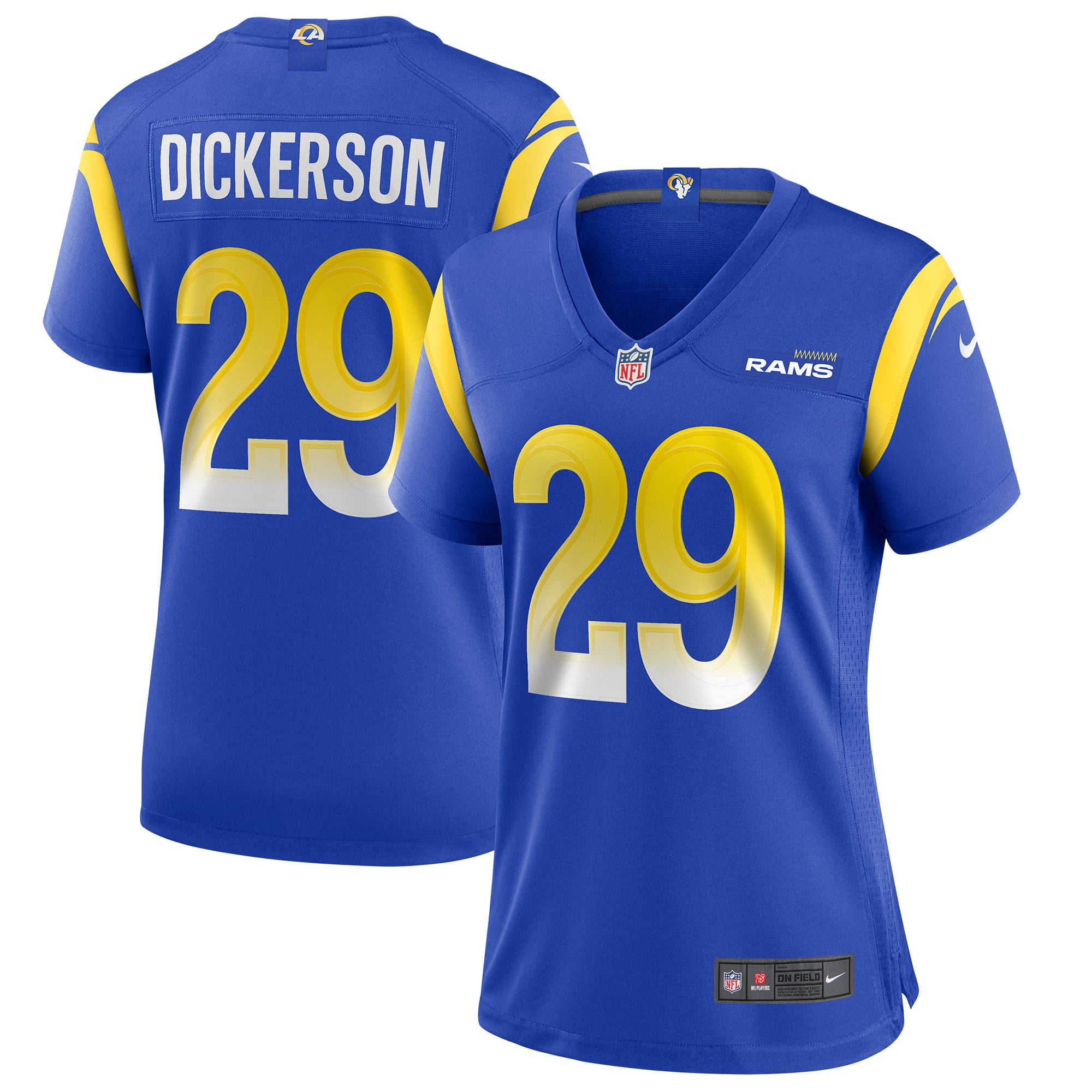Women's Los Angeles Rams Eric Dickerson Royal Game Retired Player Jersey