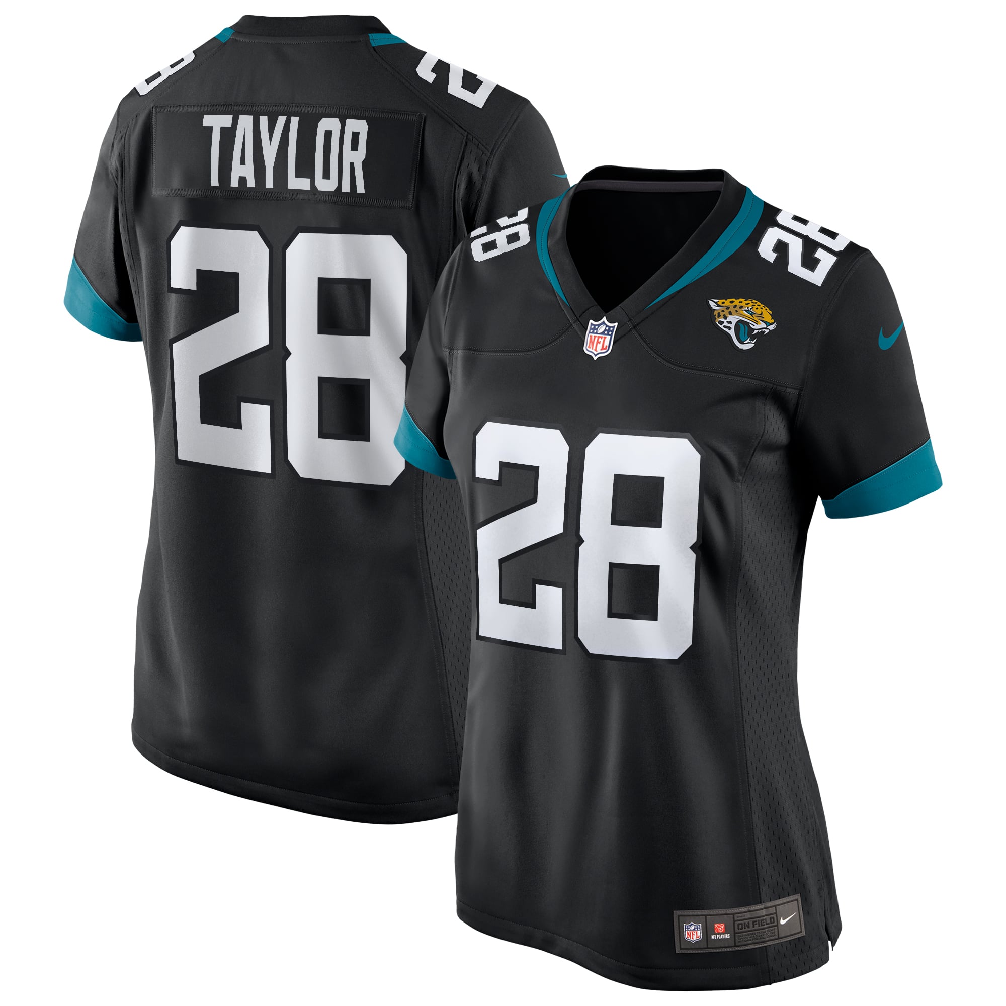 Women's Jacksonville Jaguars Fred Taylor Black Game Retired Player Jersey