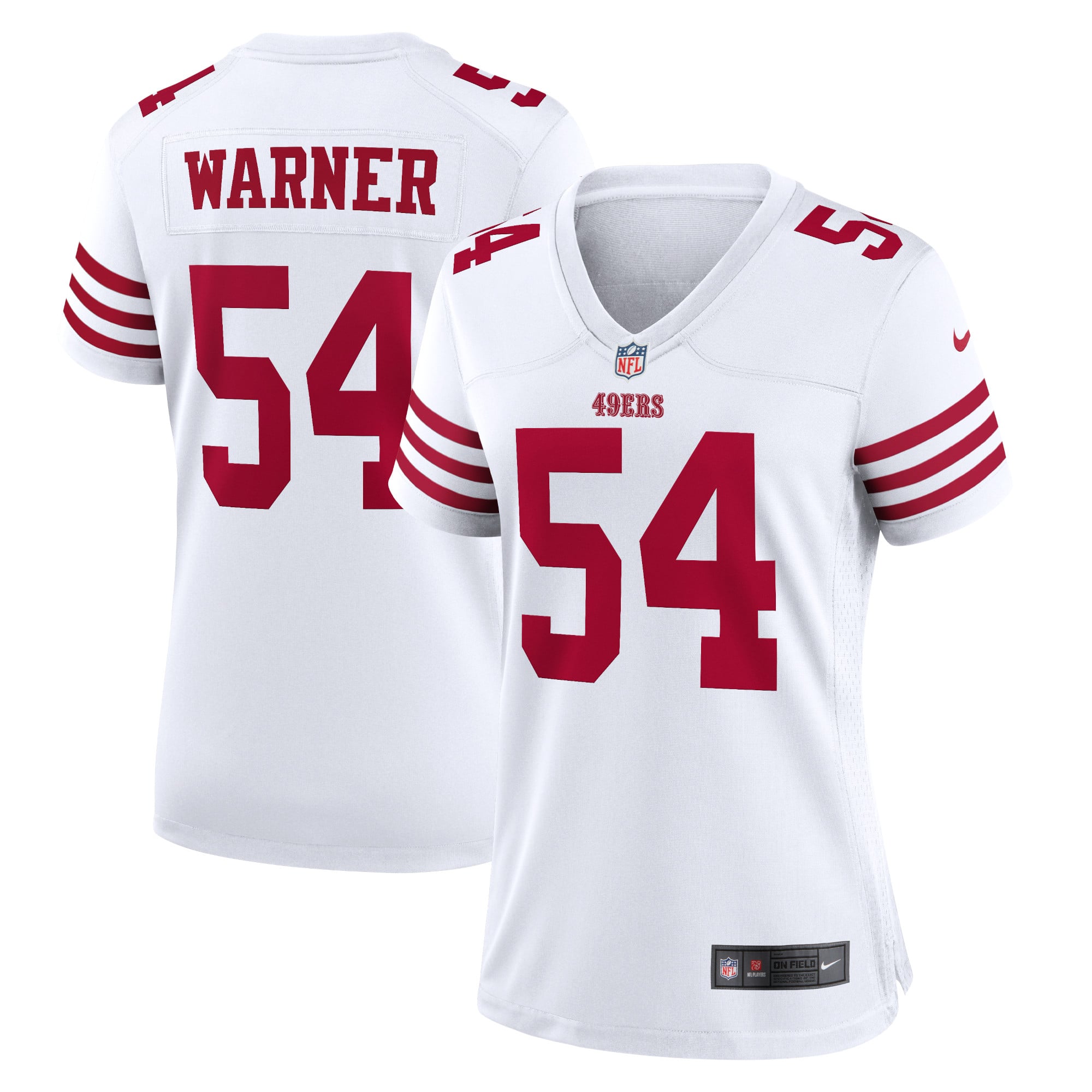 Women's San Francisco 49ers Fred Warner White Game Jersey