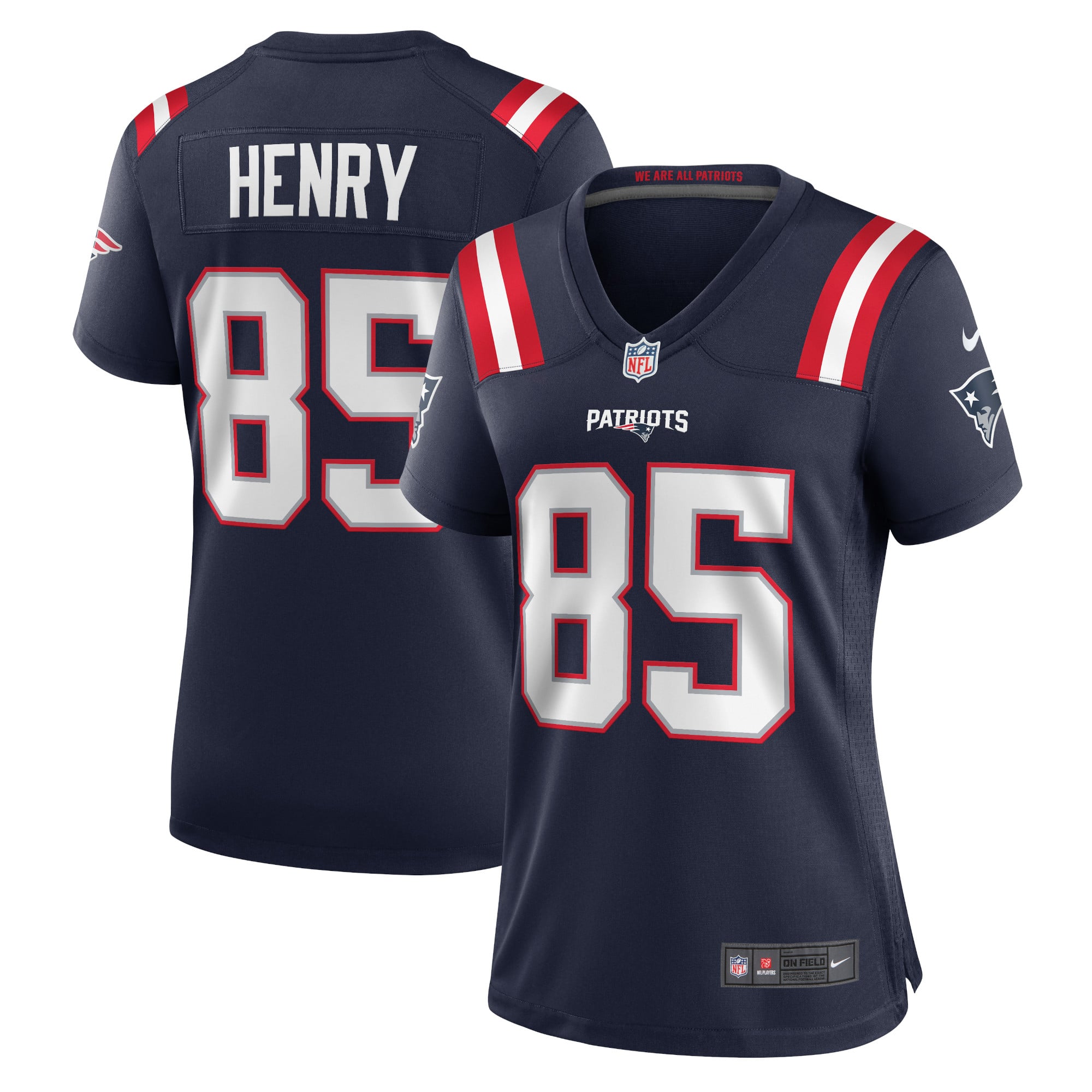 Women's New England Patriots Hunter Henry Navy Game Jersey