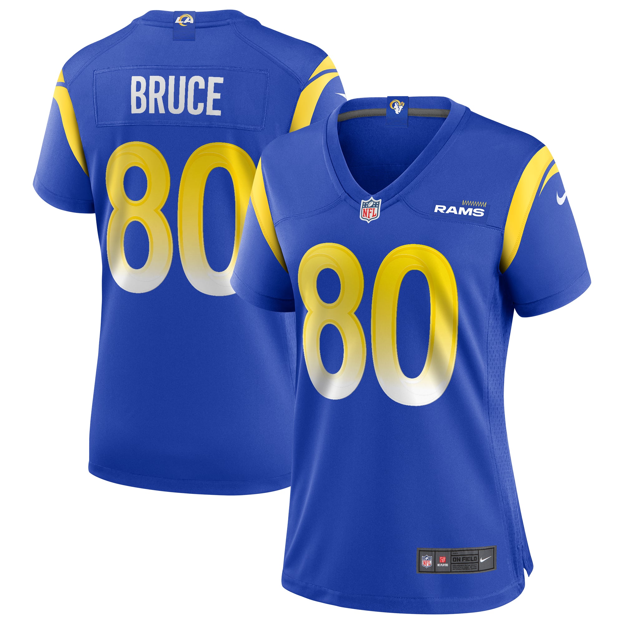 Women's Los Angeles Rams Isaac Bruce Royal Game Retired Player Jersey