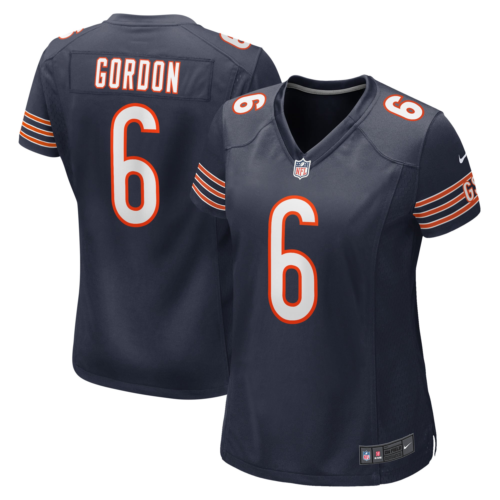 Women's Chicago Bears Kyler Gordon Navy Game Player Jersey