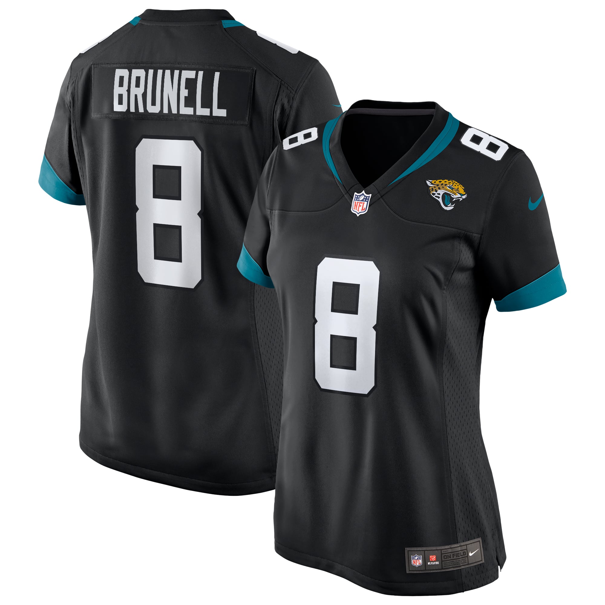 Women's Jacksonville Jaguars Mark Brunell Black Game Retired Player Jersey