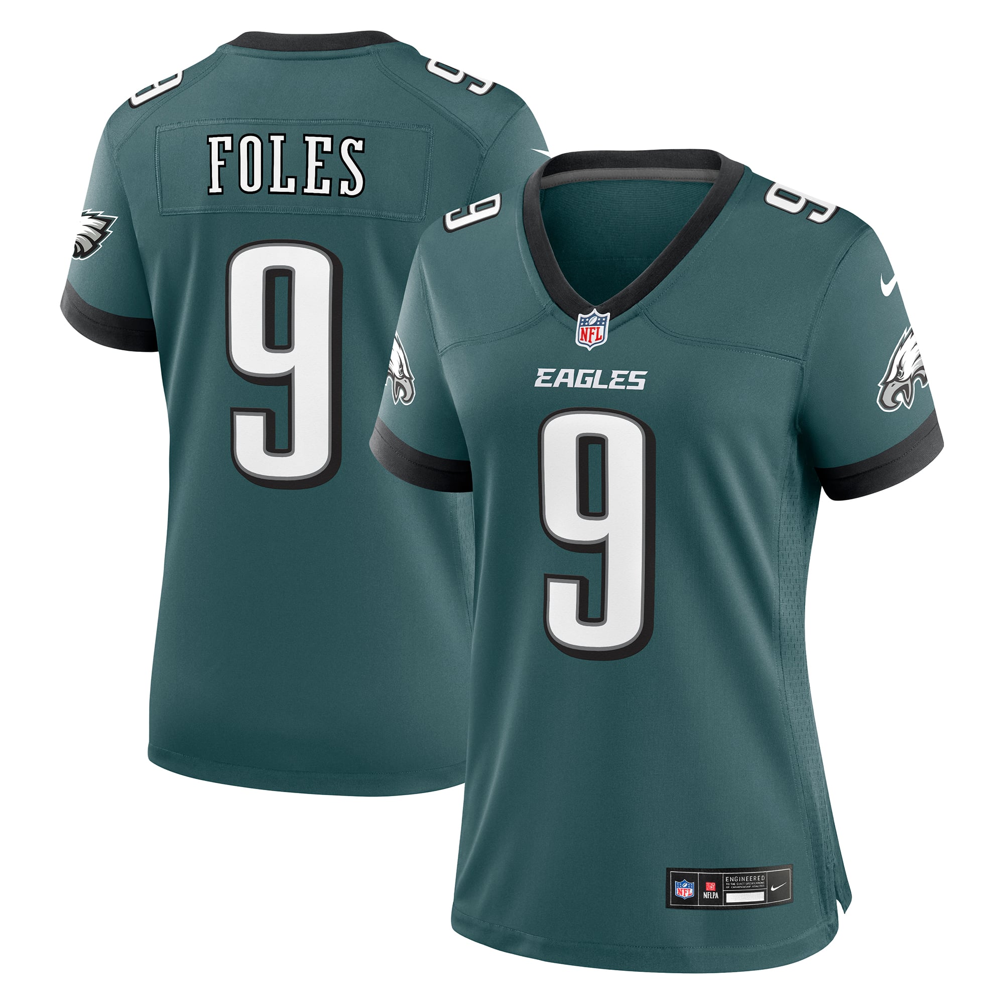 Women's Philadelphia Eagles Nick Foles Midnight Green Team Retired Player Game Jersey