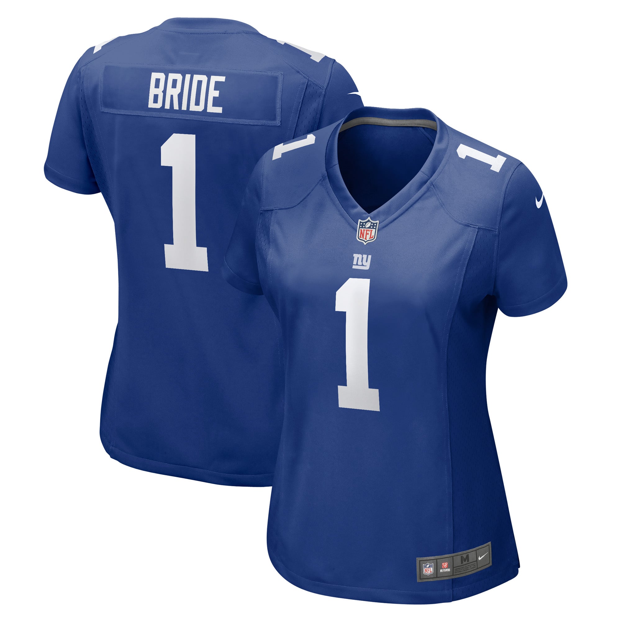 Women's New York Giants Number 1 Bride Royal Game Jersey