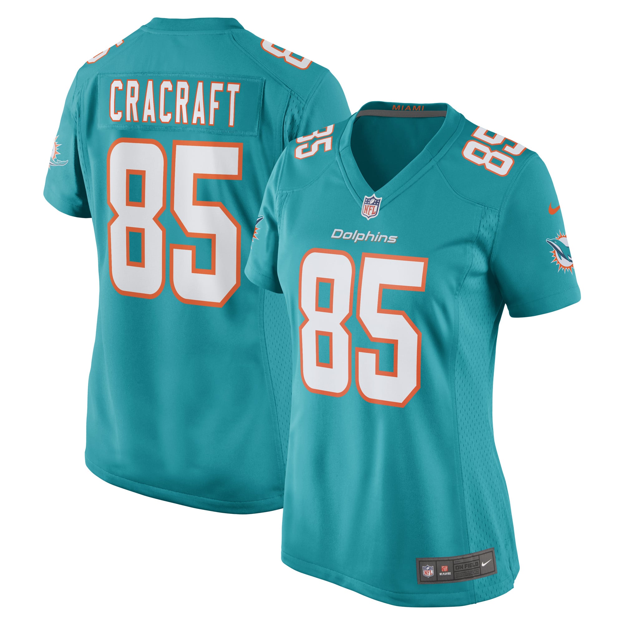 Women's Miami Dolphins River Cracraft Aqua Game Player Jersey