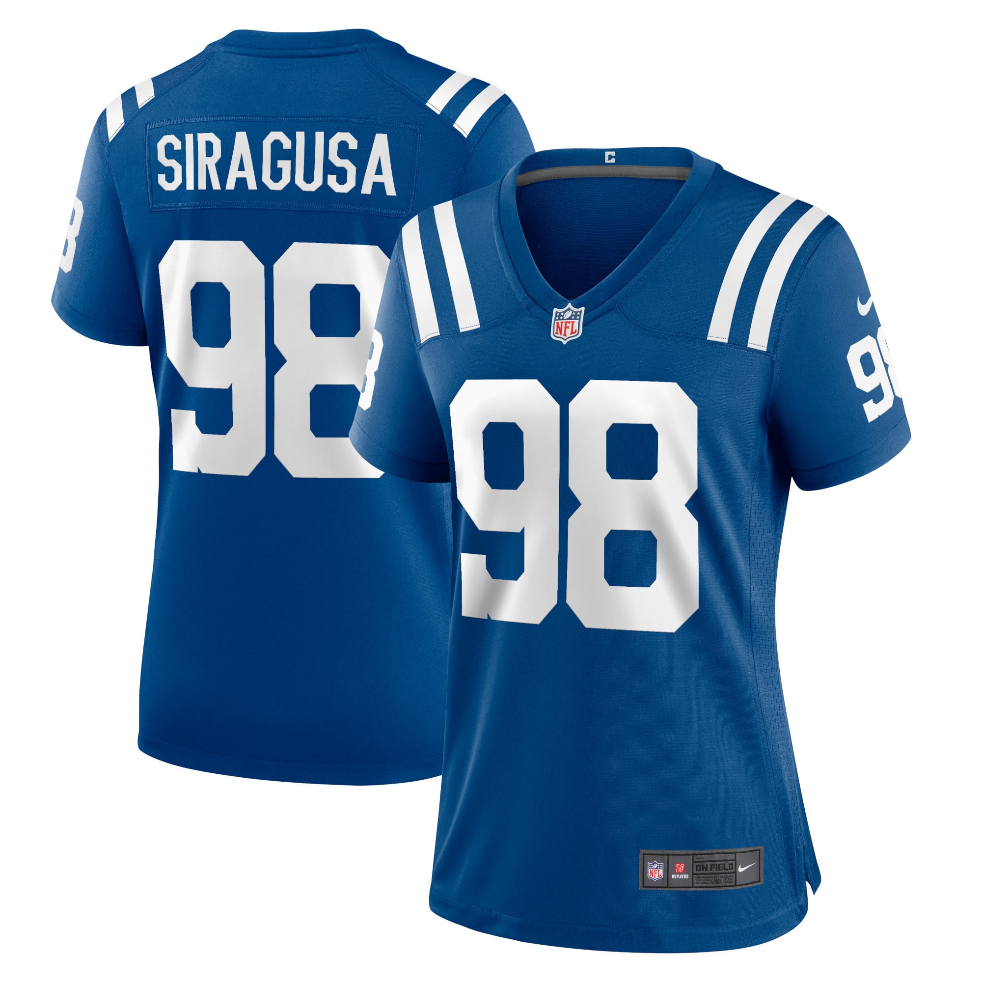 Women's Indianapolis Colts Tony Siragusa Royal Game Retired Player Jersey