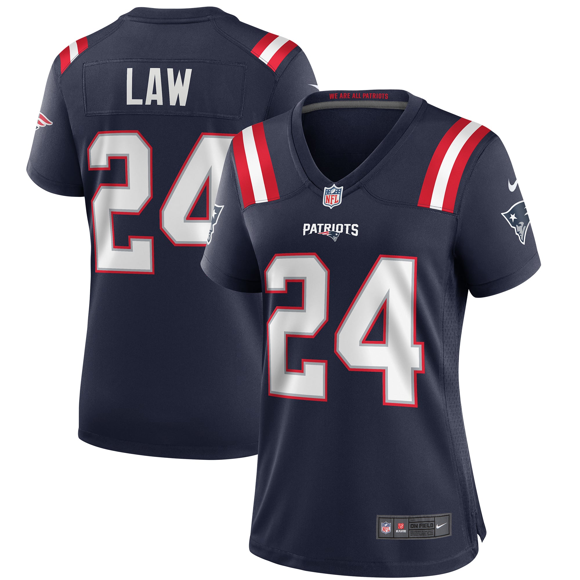 Women's New England Patriots Ty Law Navy Game Retired Player Jersey