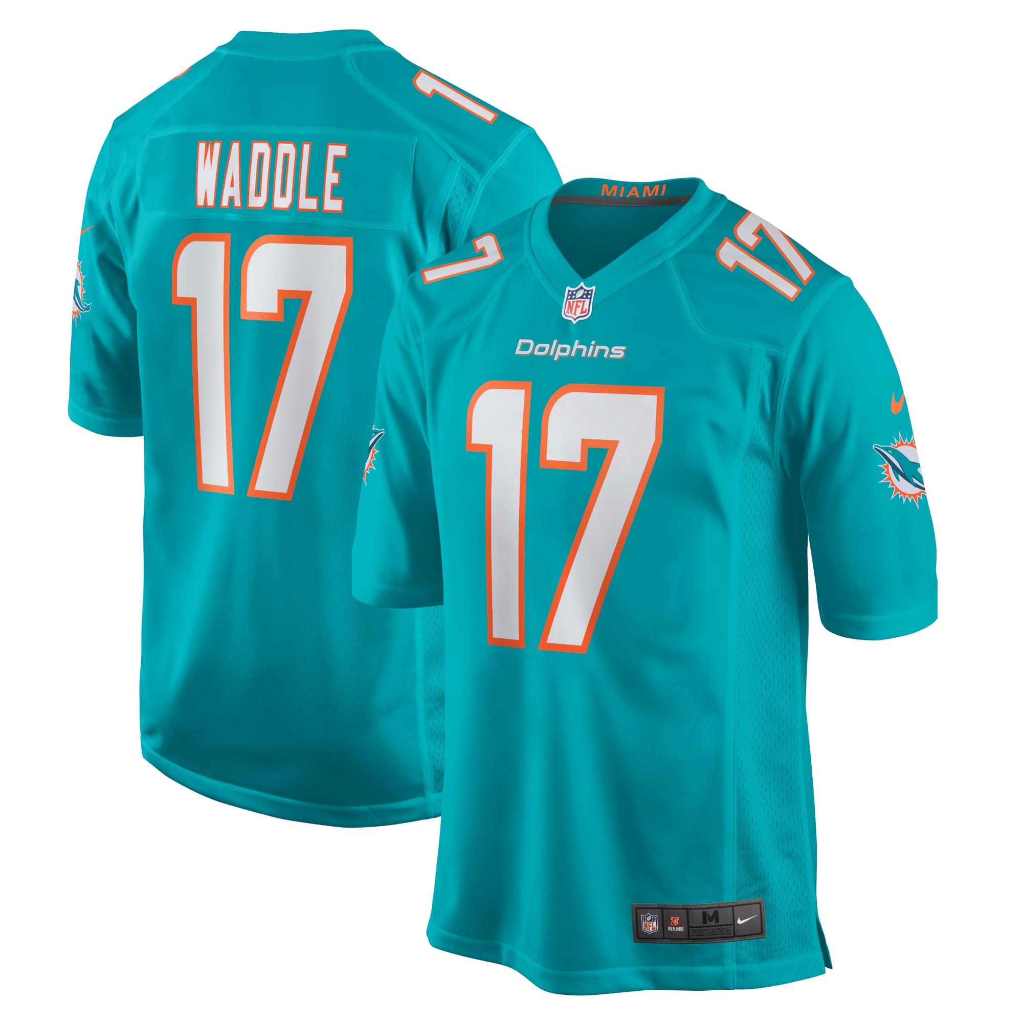 Youth Miami Dolphins Jaylen Waddle Aqua Game Jersey