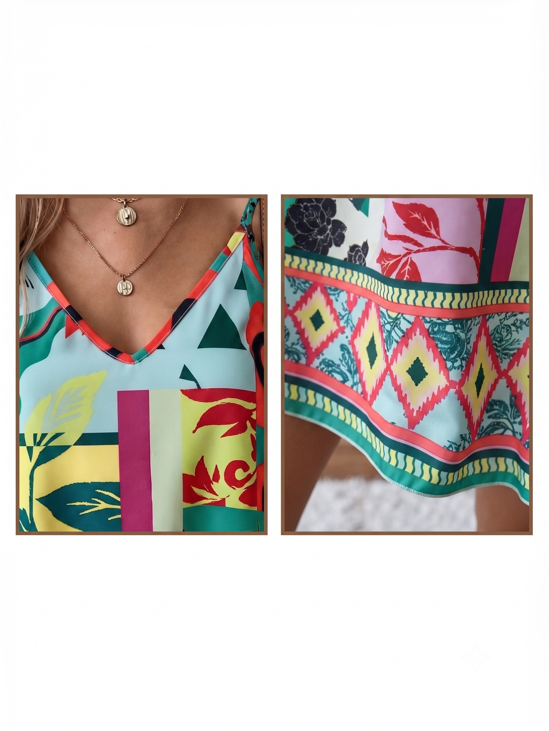 Women's Boho Floral Print Mini Dress, Sleeveless V Neck Casual Summer Dress, Loose A-Line Beach Vacation Dress