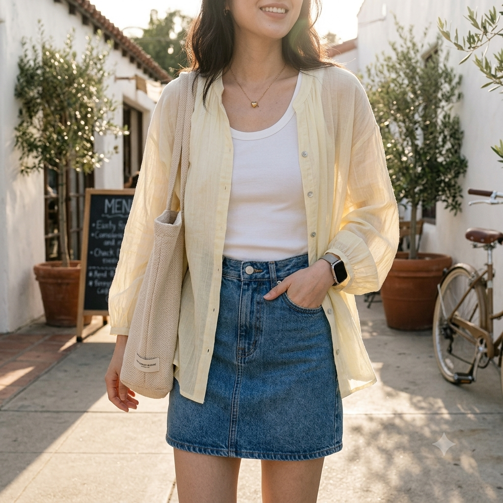 The Lazy Sunday Cottage Blouse - Oversized Sheer Summer Shirt