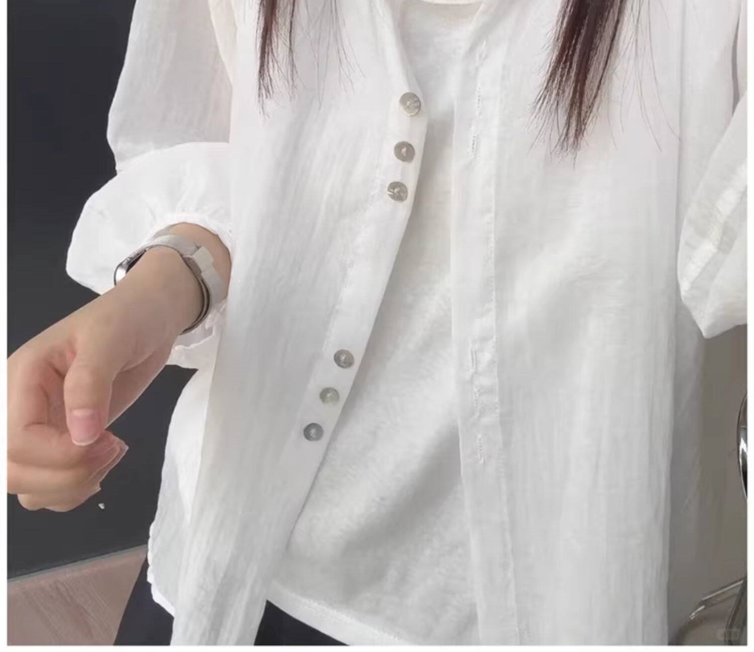 The Lazy Sunday Cottage Blouse - Oversized Sheer Summer Shirt