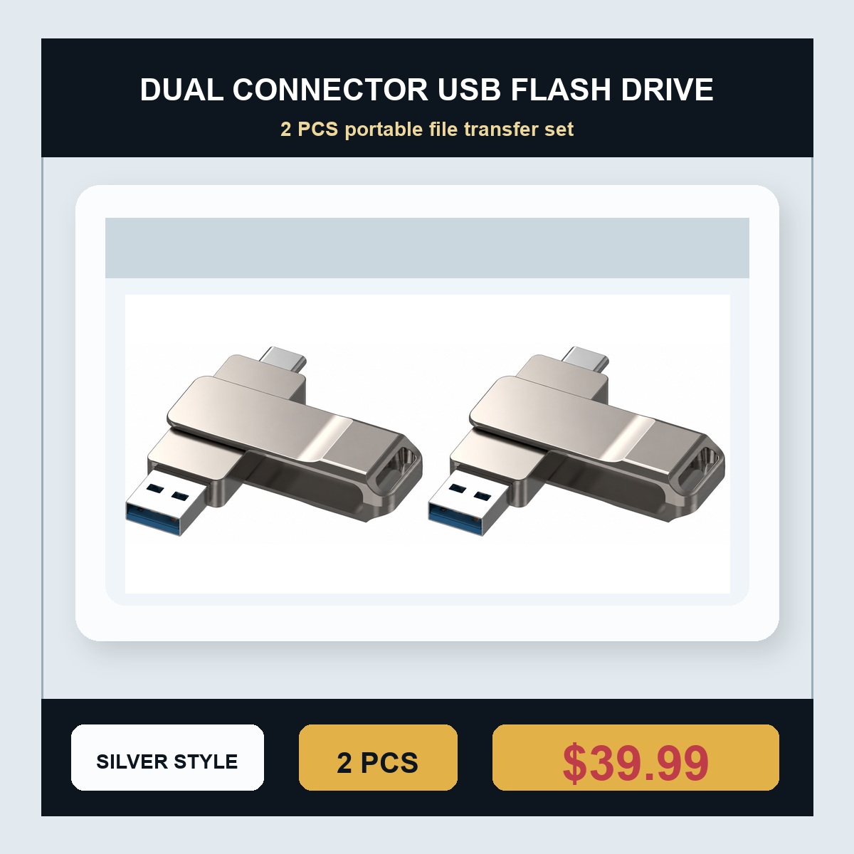 Dual Connector USB Flash Drive