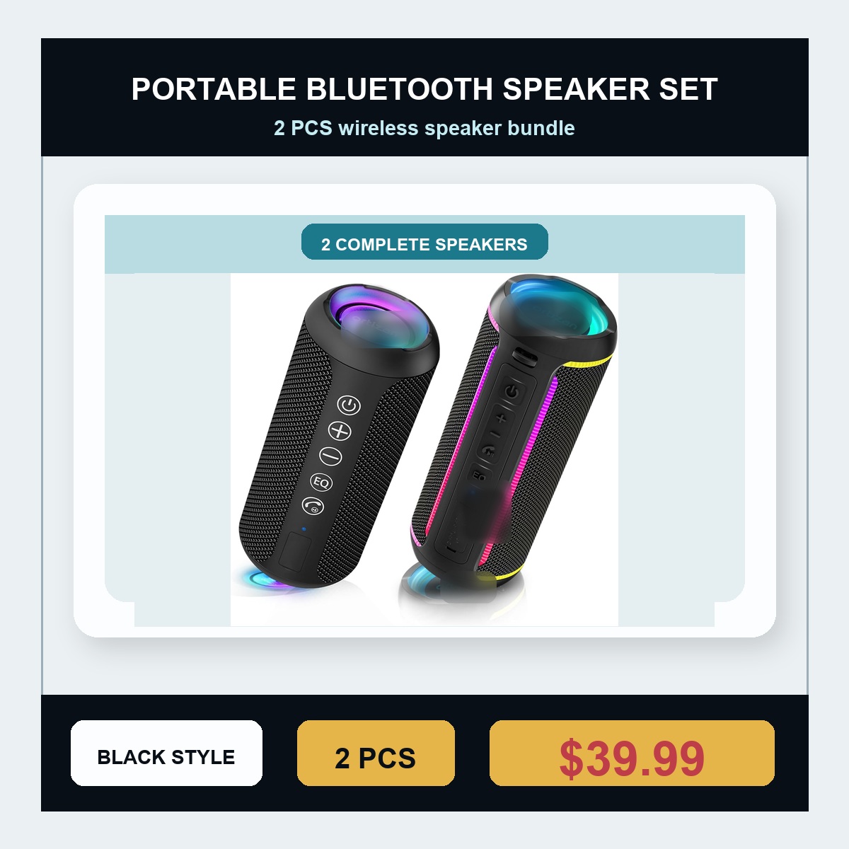 Portable Bluetooth Speaker Set