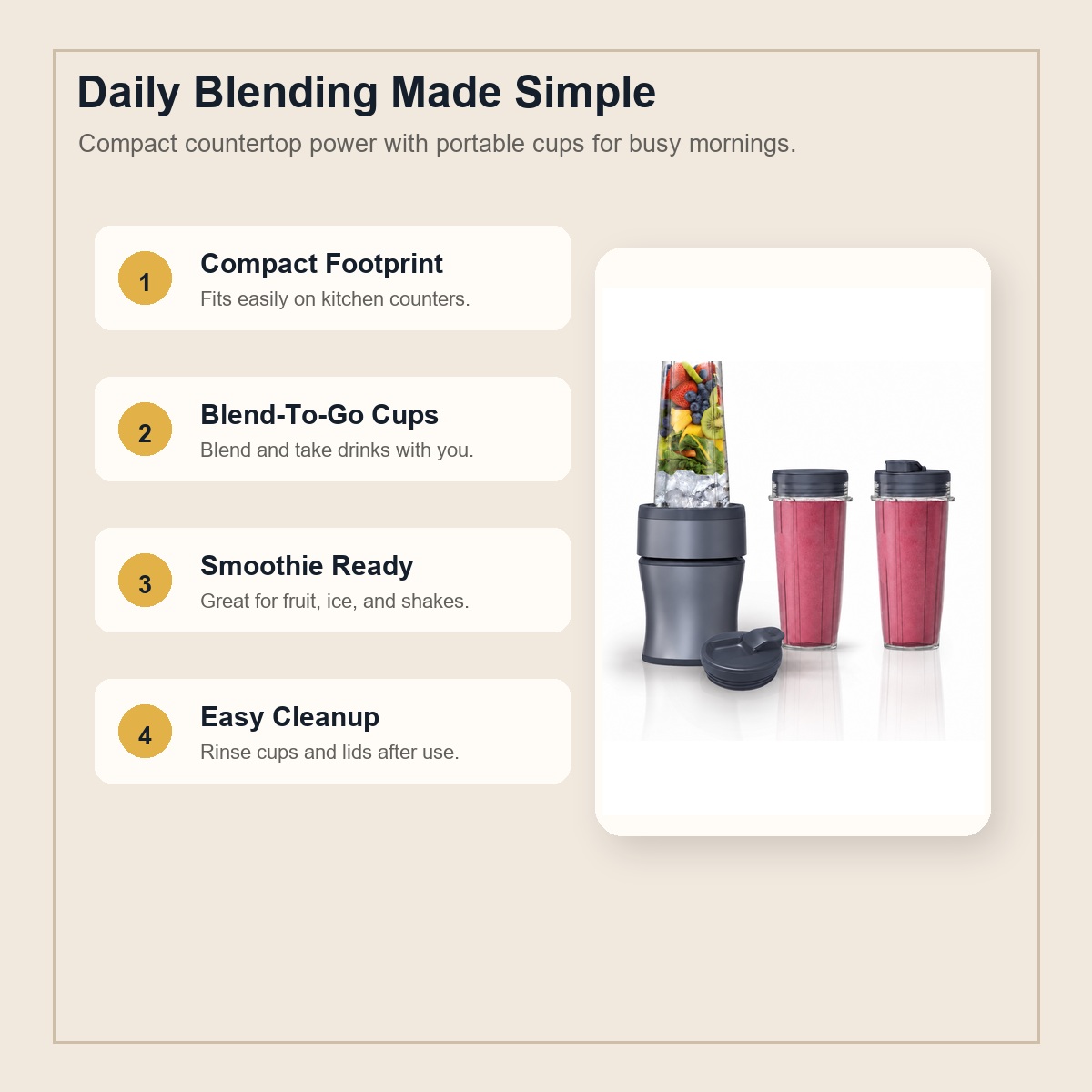 Compact Personal Blender Set 2 PCS Only $39.99