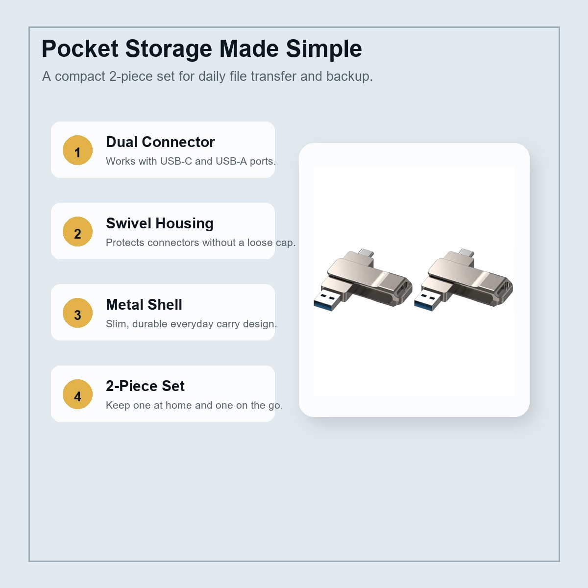 Dual Connector USB Flash Drive