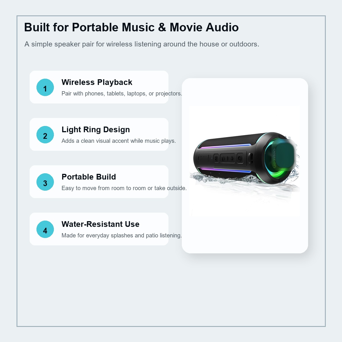 Portable Bluetooth Speaker Set