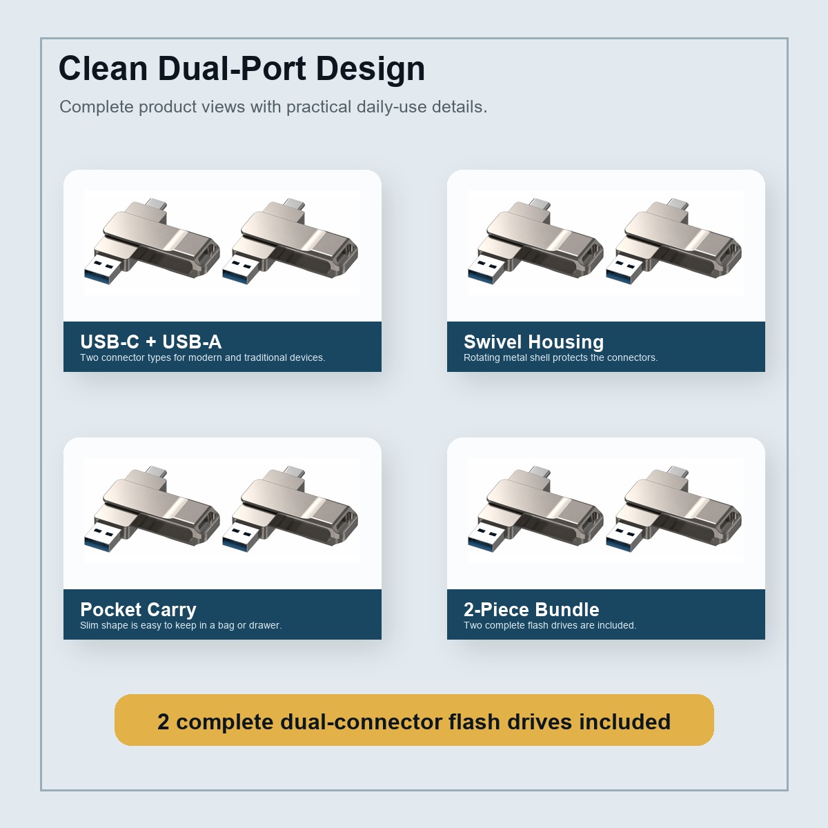 Dual Connector USB Flash Drive