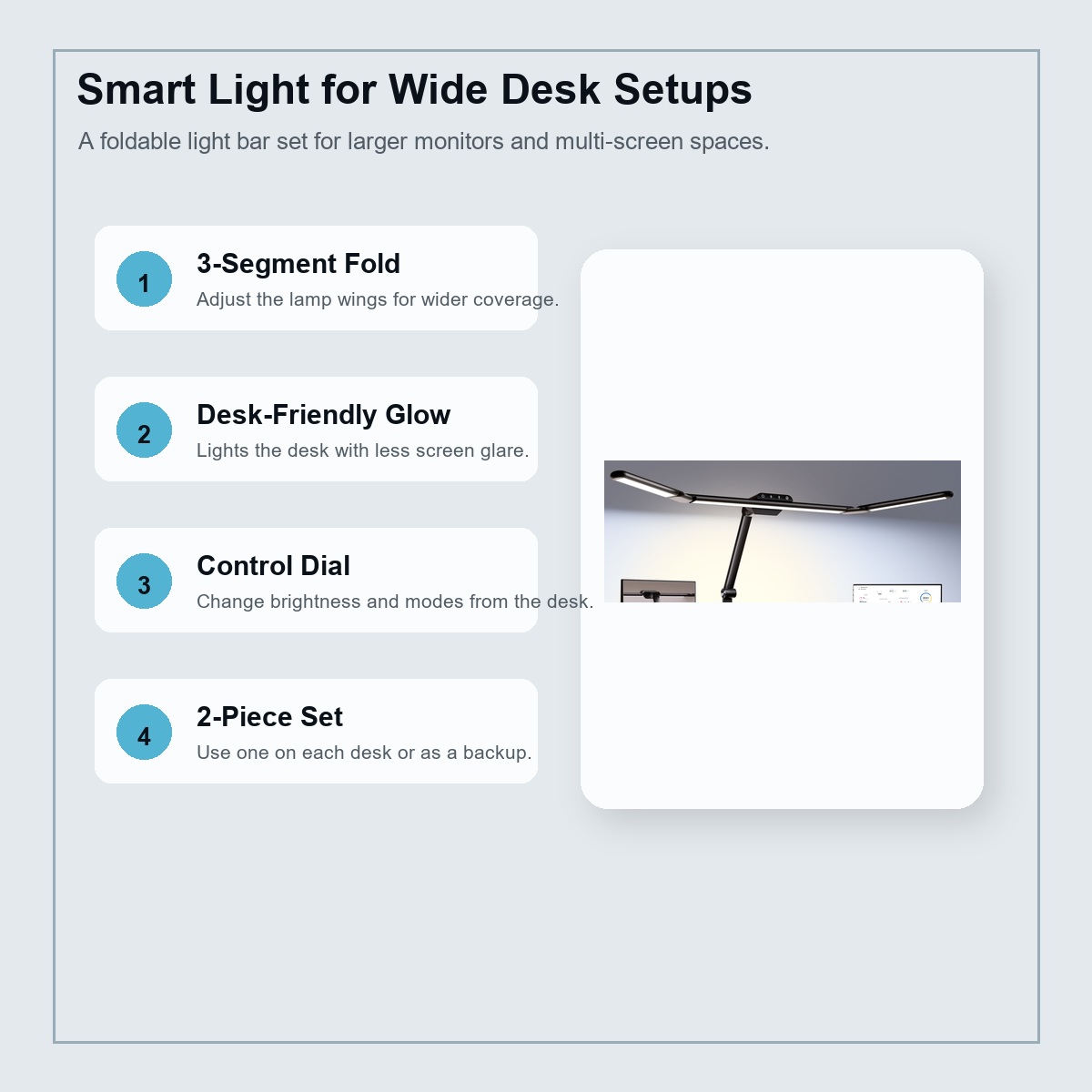 Foldable Monitor Light Bar