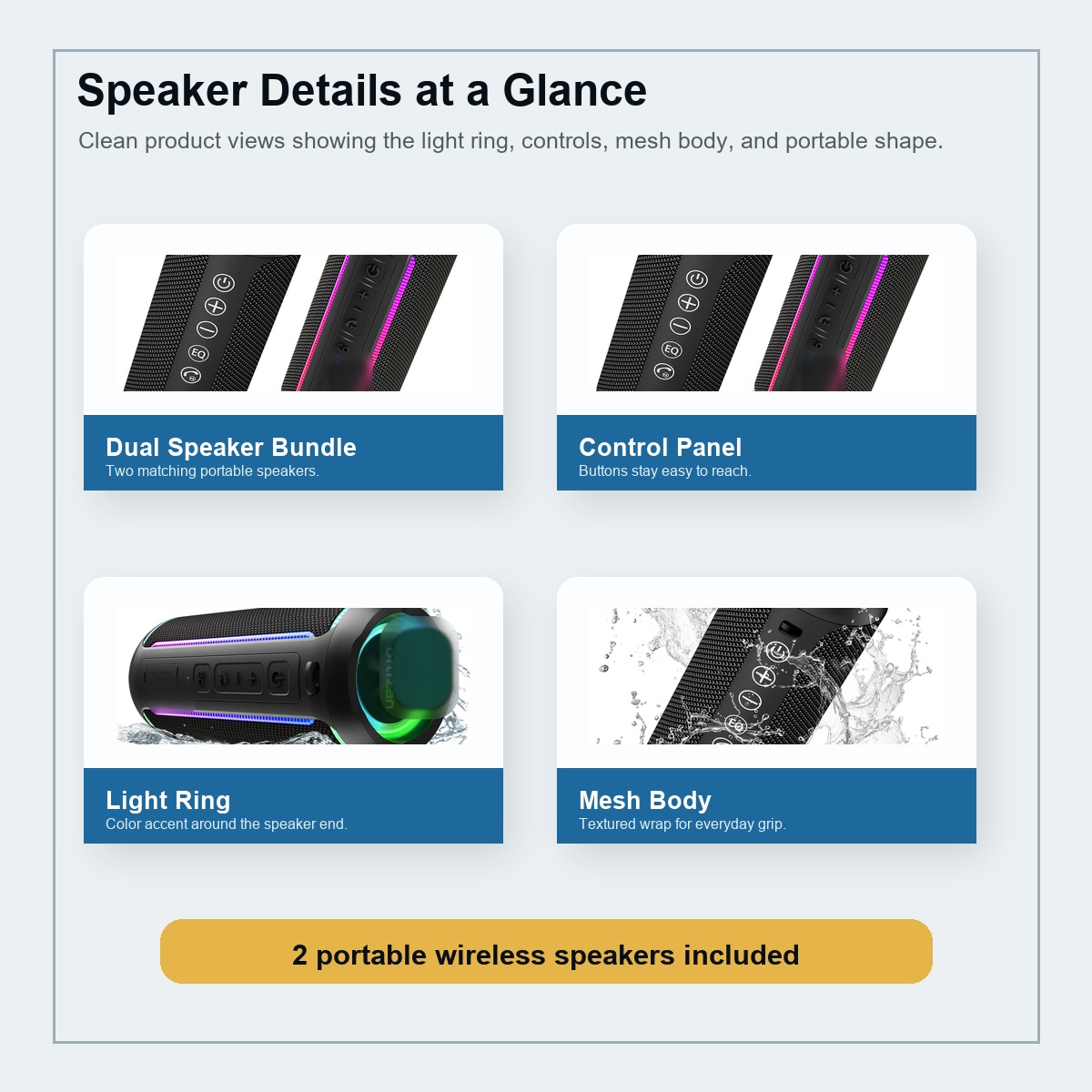 Portable Bluetooth Speaker Set