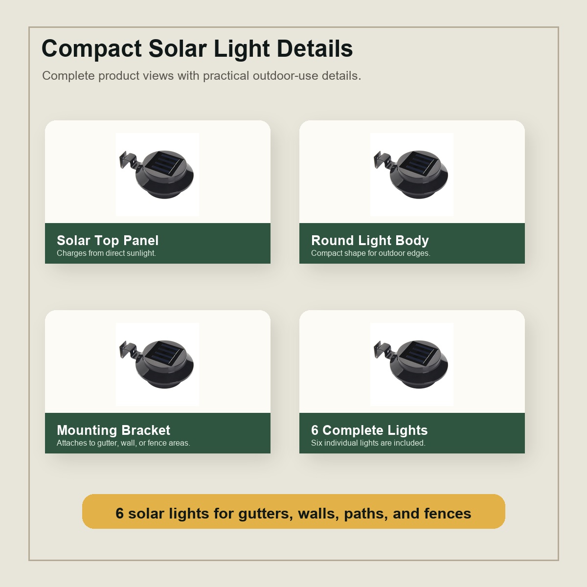 Solar Gutter Wall Lights