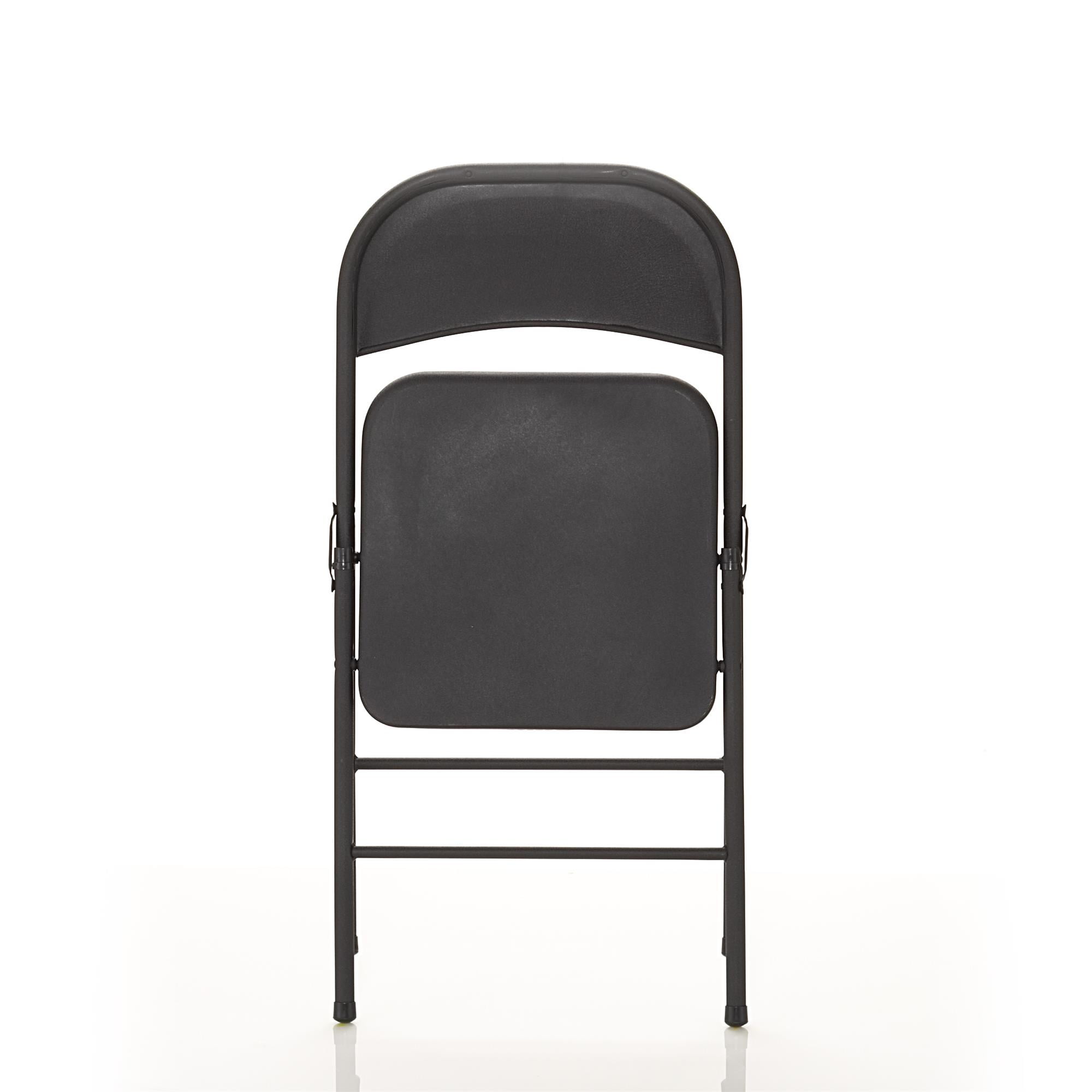 Steel Folding Chair (4 Pack), Black-Aldronix