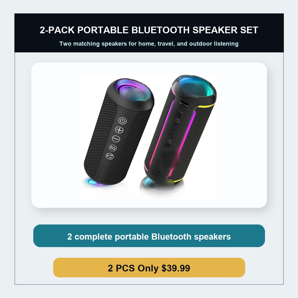 Portable Bluetooth Speaker Set