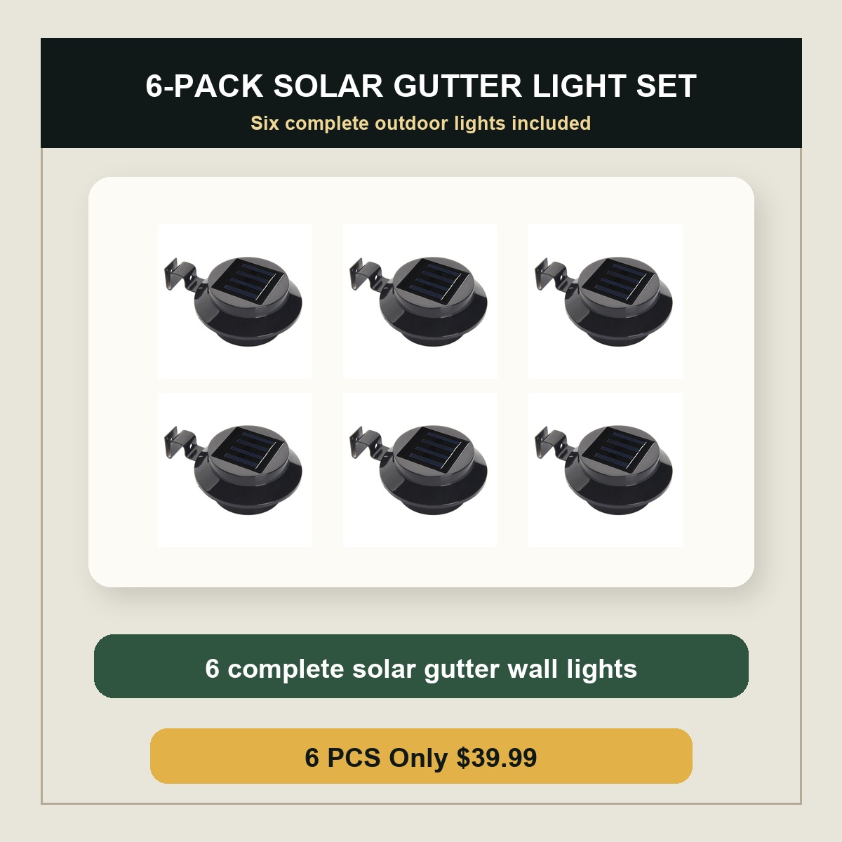 Solar Gutter Wall Lights