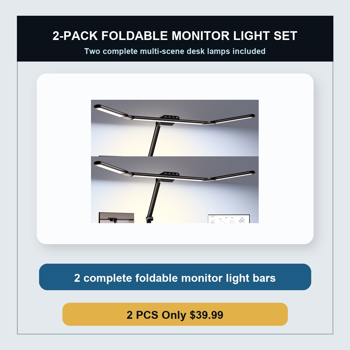 Foldable Monitor Light Bar