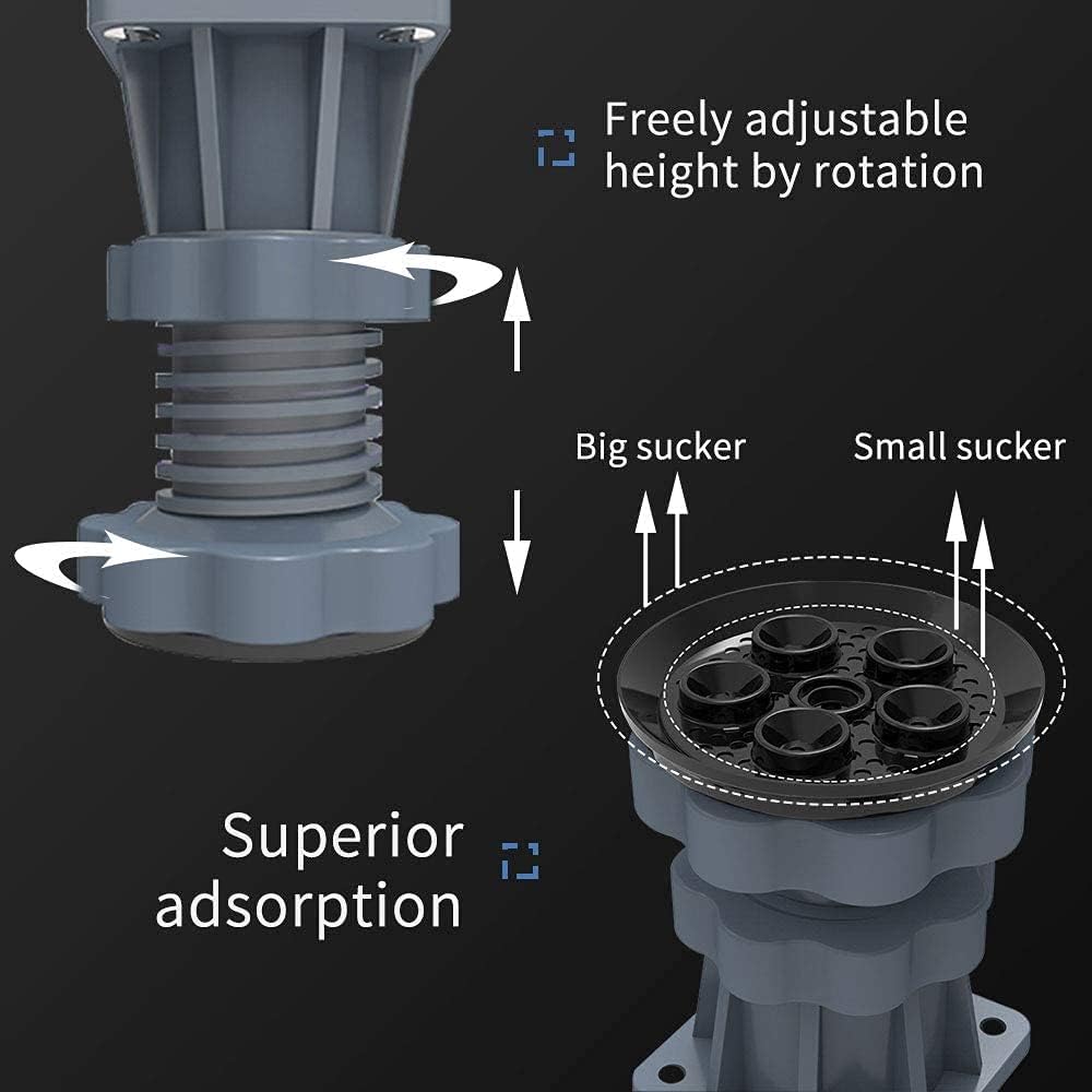 Washing Machine Base Frame with Wheels, Refrigerator Refrigerator Plate, Furniture Roller Guide, Adjustable 45-72 cm, Bear Load 700 kg, Stable and Non-Slip, for Washing Machines, Dryers-Aldronix
