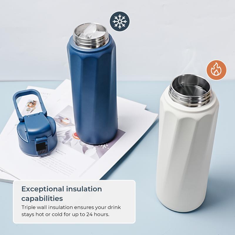 WATERH Boost Smart Water Bottle with APp - Vacuum Insulated Stainless Steel Thermal Cupfor Travel & Gym, Water Intake Tracker &Reminder, Portable Wide Mouth Water BottleIdeal-Aldronix