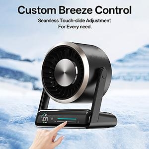 Desktop Fan Turbo Table Fan with 100-Speed Digital Display