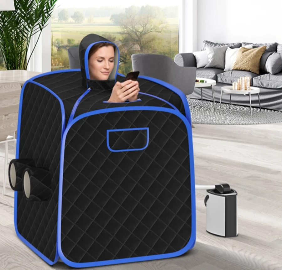 3-in-1 Portable Sauna With Chair And Foot Roller-Aldronix