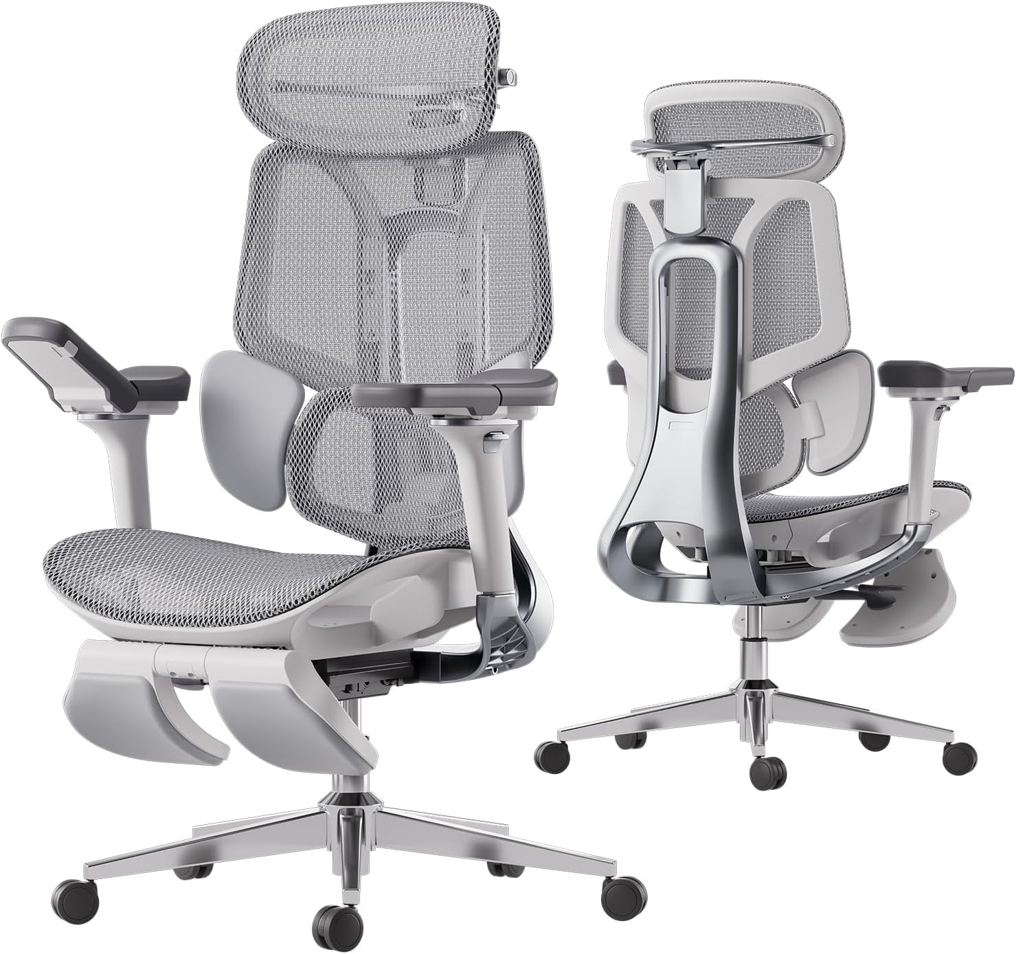 Hbab E3 Pro Ergonomic Office Chair, Big and Tall Office Chair - with 3-Zone Dynamic Lumbar Support, 4D Adjustable Headrest, 4D Adjustable Armrests, Swivel-Aldronix