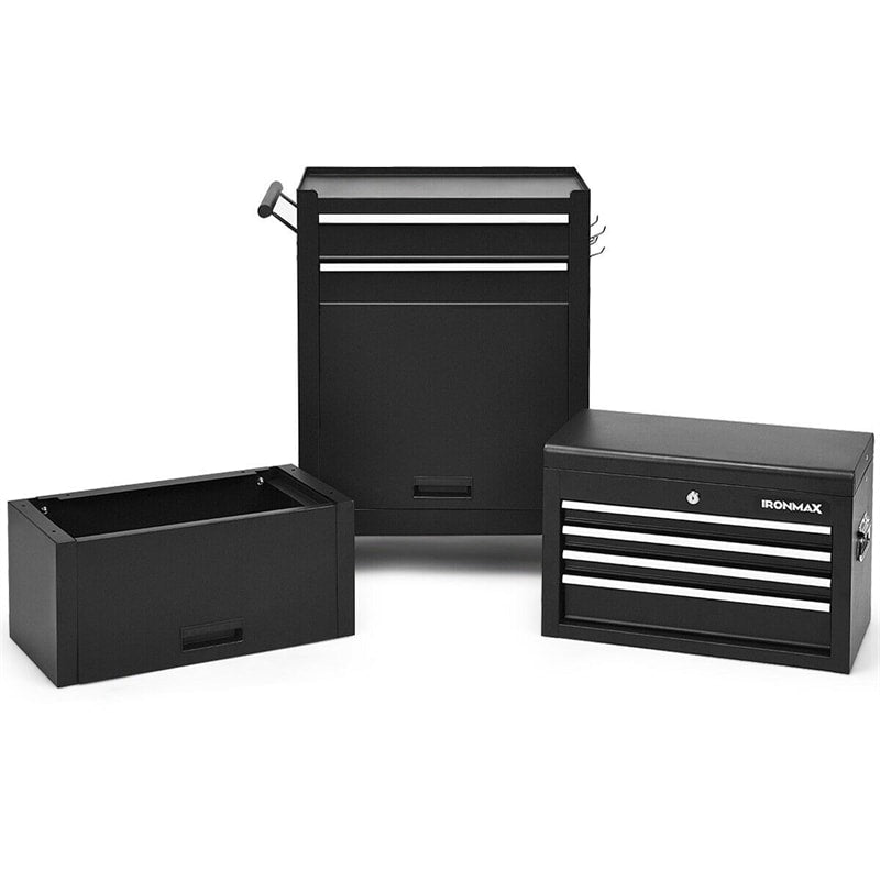 6-Drawer Rolling Tool Chest 3-in-1 Tool Storage Cabinet with Auto Locking System & Lockable Wheels-Aldronix