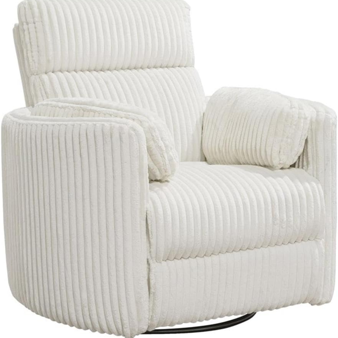 Swivel Glider Recliner in Ivory-Aldronix