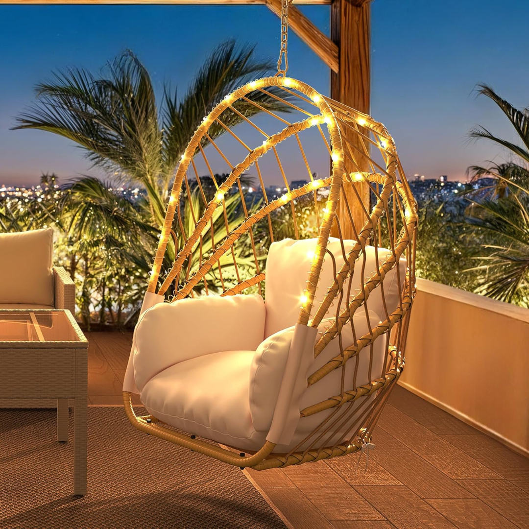 Hanging Rattan Wicker Egg Chair-Aldronix