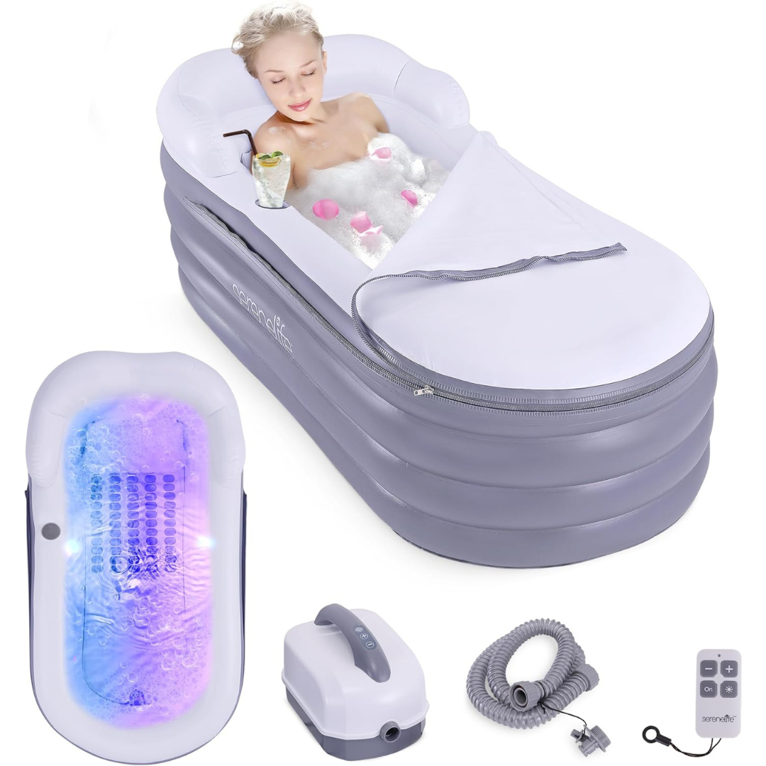 Inflatable Bathtub with Bubble Massage-Aldronix