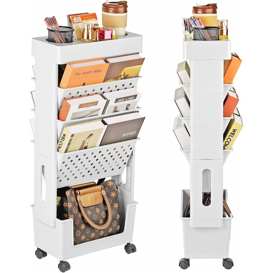 Movable Bookshelf Cart-Aldronix