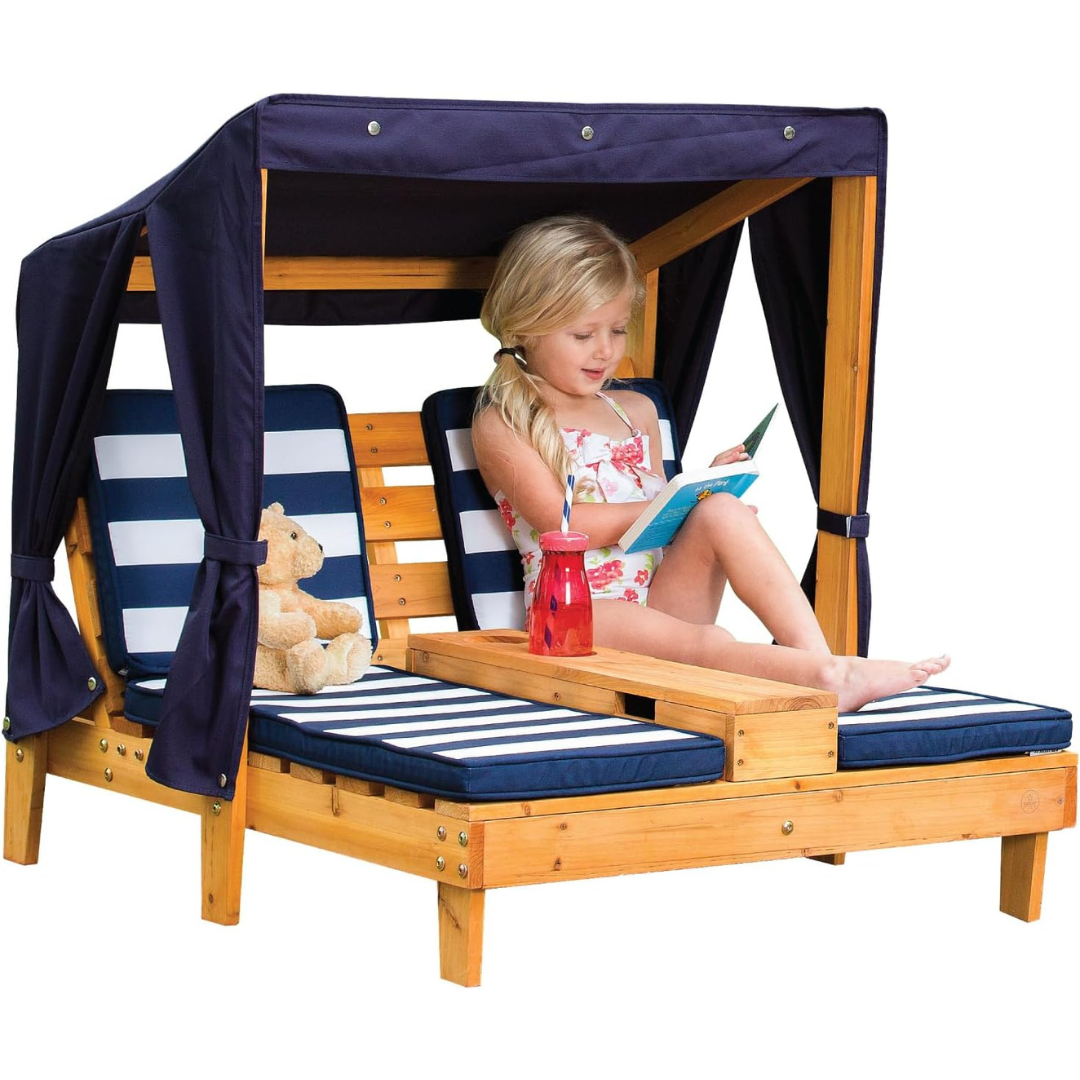 Double Garden Sun Lounger for Kids-Aldronix