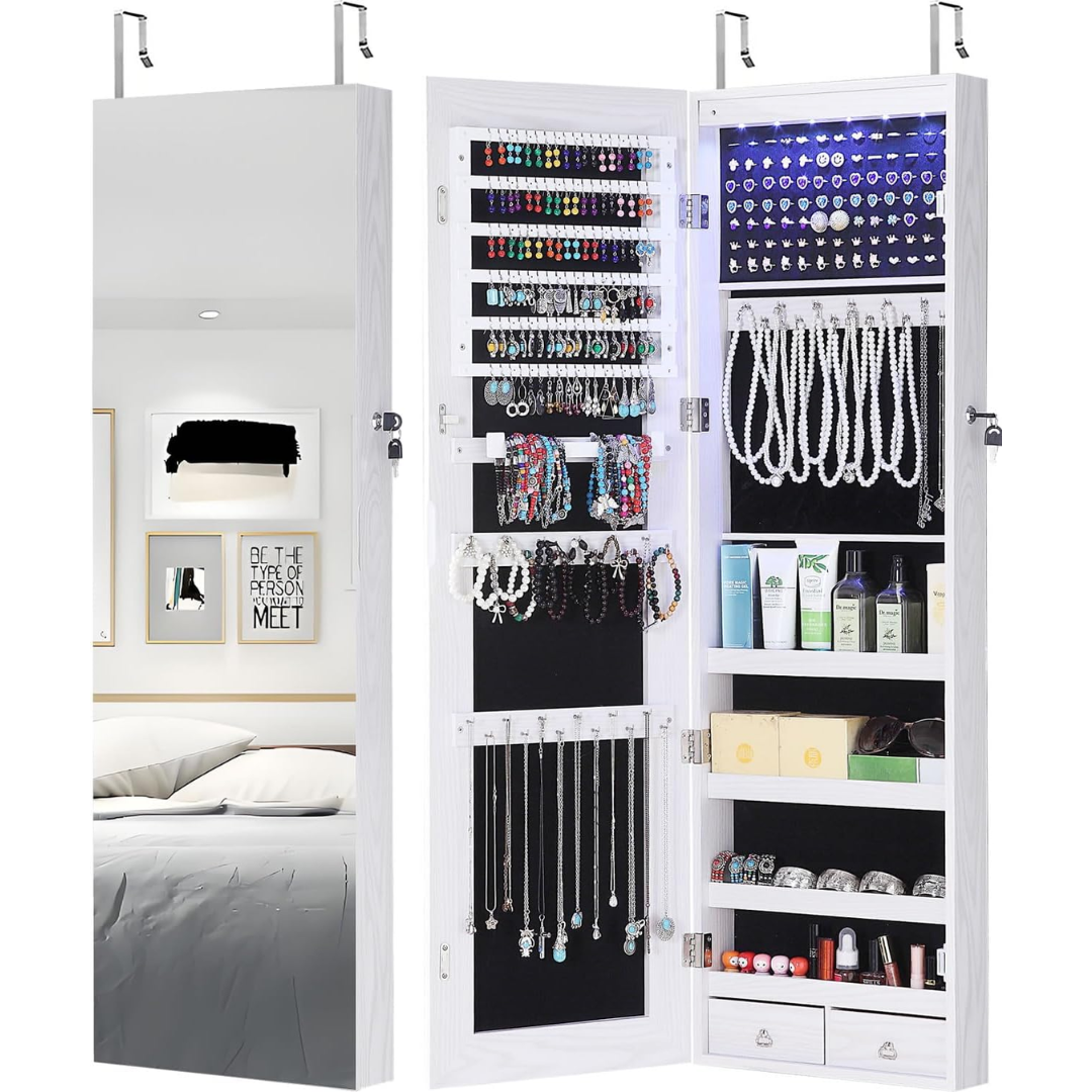 Mirror Jewelry Cabinet-Aldronix