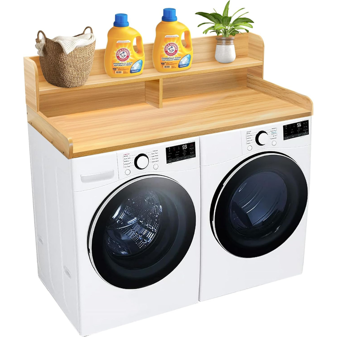 Laundry Countertop with 2-Tier Shelf-Aldronix