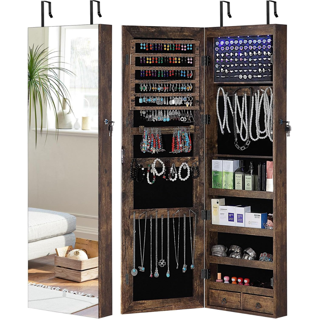 Mirror Jewelry Cabinet-Aldronix