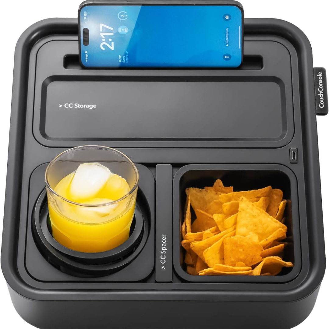 Drinks & Snacks Sofa Caddy with Armrest-Aldronix