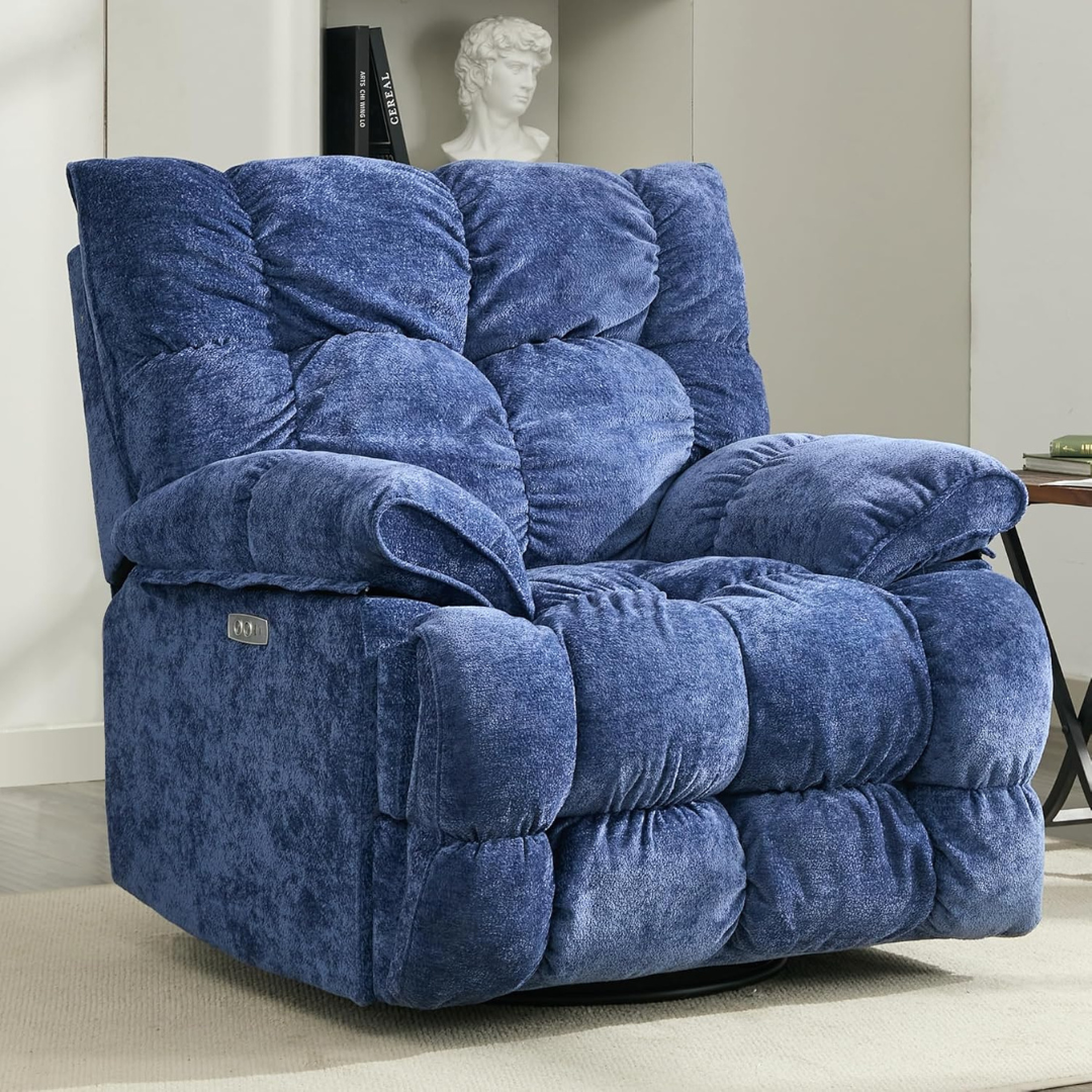 Super Comfy Overstuffed Extra Wide Rocking Recliners-Aldronix