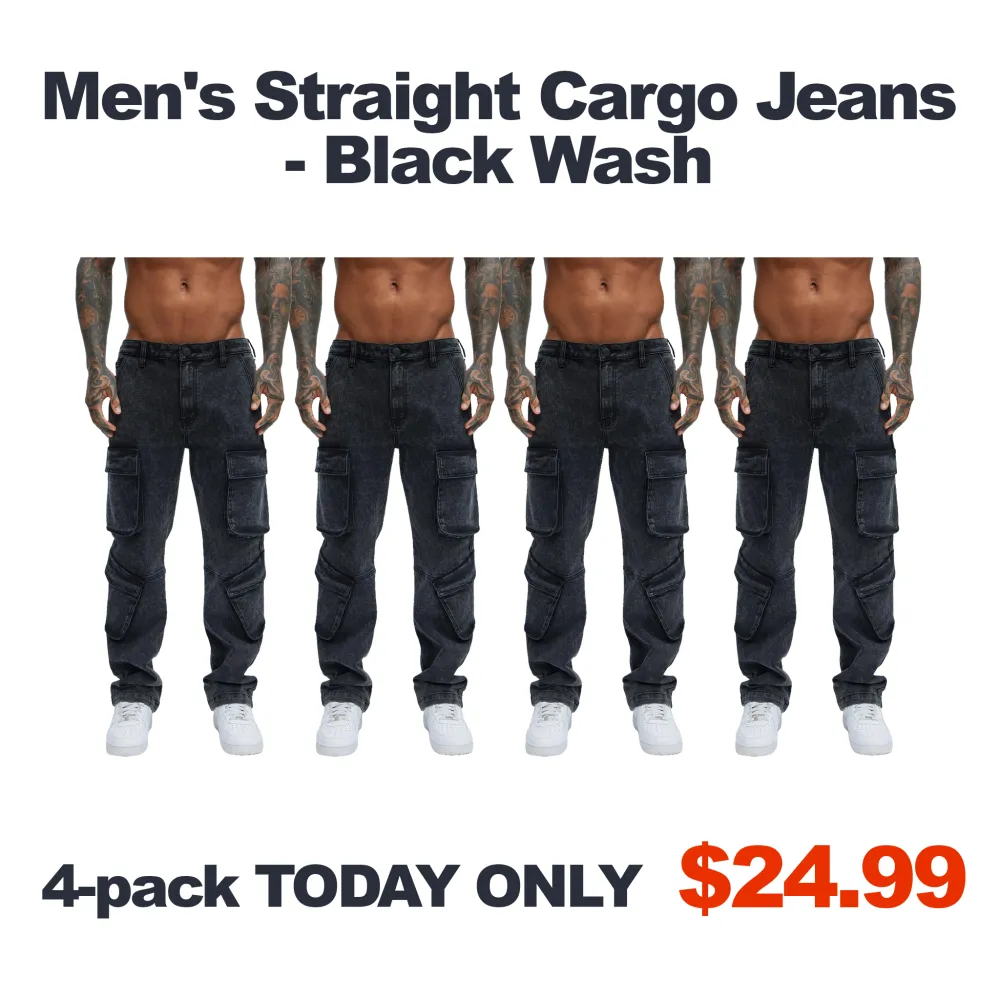 Men's Straight Cargo Jeans-Aldronix