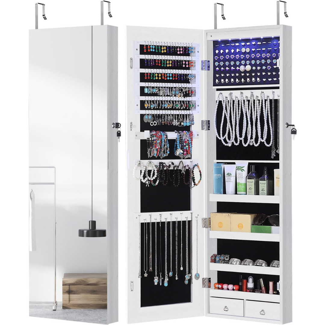 Mirror Jewelry Cabinet-Aldronix