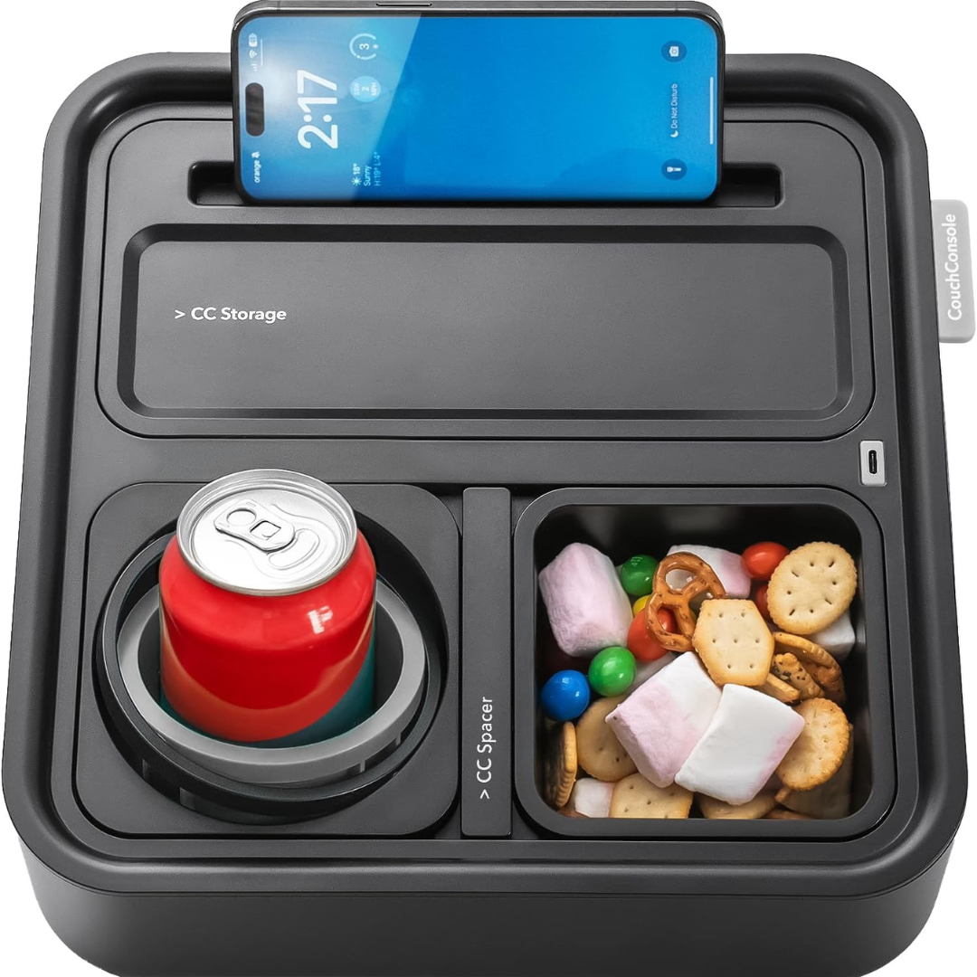 Drinks & Snacks Sofa Caddy with Armrest-Aldronix