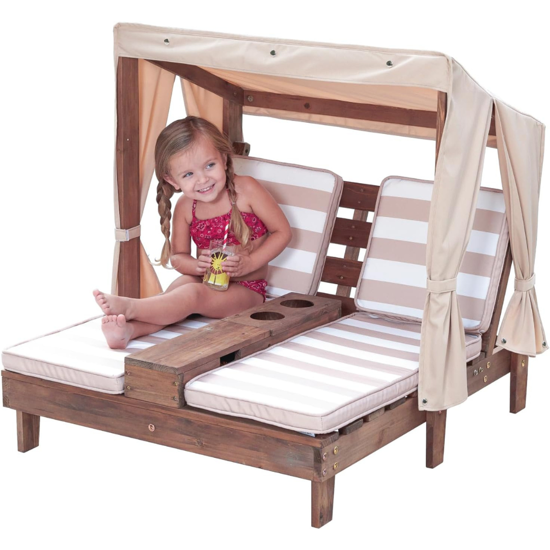 Double Garden Sun Lounger for Kids-Aldronix